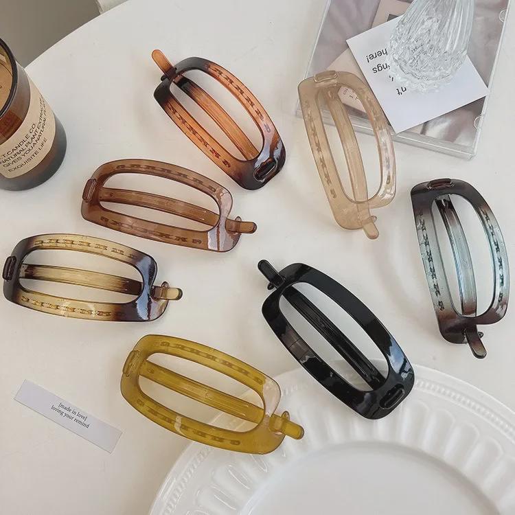 2024 Koreanische Retro Große Ovale Haarnadel für Frauen - High-End Sommer Rückenclip