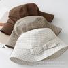 Bucket Hat Bow Tie Plaid Bucket Hat Spring Summer Autumn Windproof Versatile Adult Women's Hat Classic On the New
