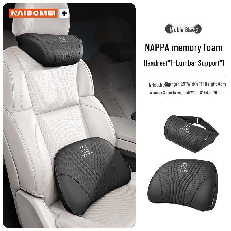 Zeekr 001/X/009 Car Headrest & Neck Pillow with Lumbar Support for Front and Rear Seats