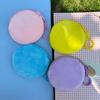 Round Shape ID Card Bag Solid Color Keychain Wallet Fashion Coin Purse  Gift