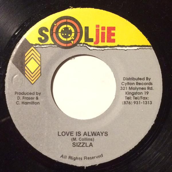 

7inch Record SIZZLA - Love Is Always NONE Soljie Jamaica Reggae, Ska & Dub Used