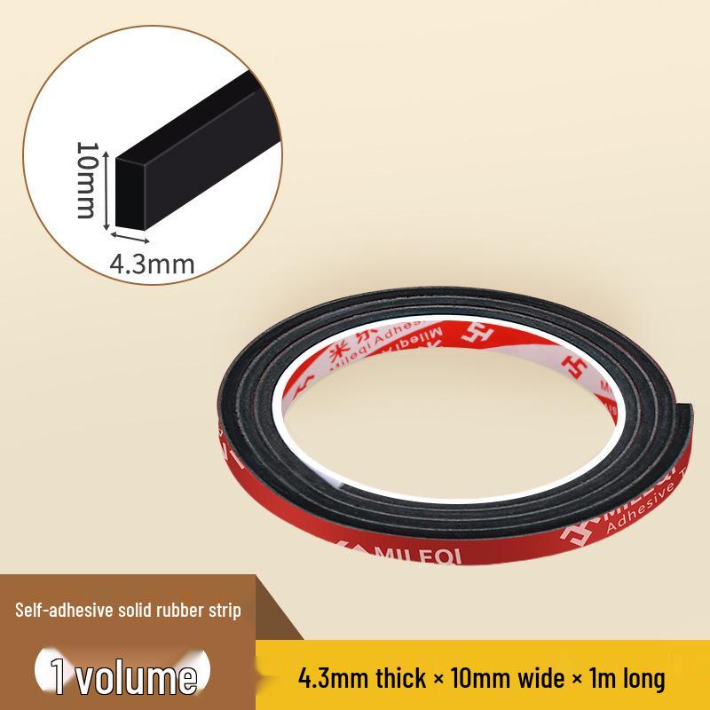 Mileqi EPDM Self-Adhesive Shock-Absorbing Anti-Slip Rubber Pad Strip