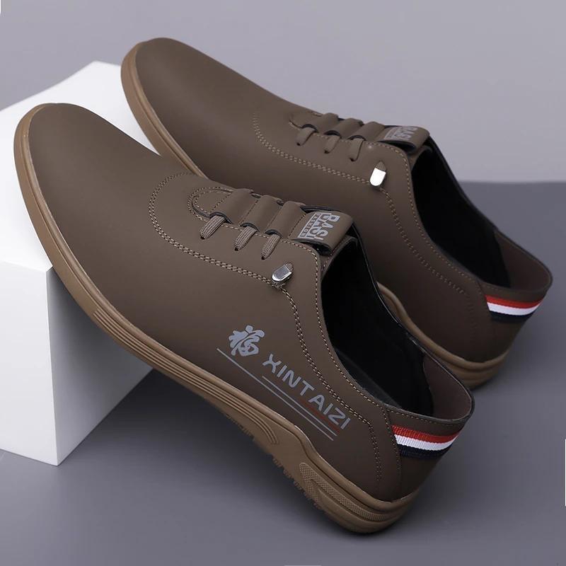 Autumn leather shoes soft leather men's shoes soft sole men's business casual shoes one pedal hundred towers lightweight beanie shoes loafers