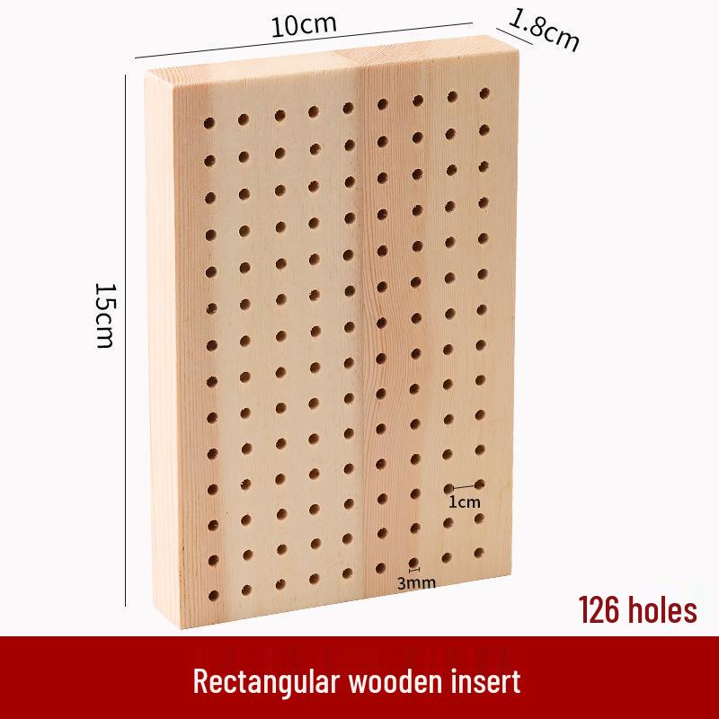 Ultra-Light Air-Drying Polymer Clay Stand with Rectangular Wooden Base