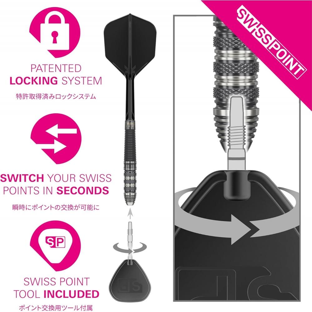 Target Darts Black Marque Armageddon G2 90 24g Swiss Point Steel