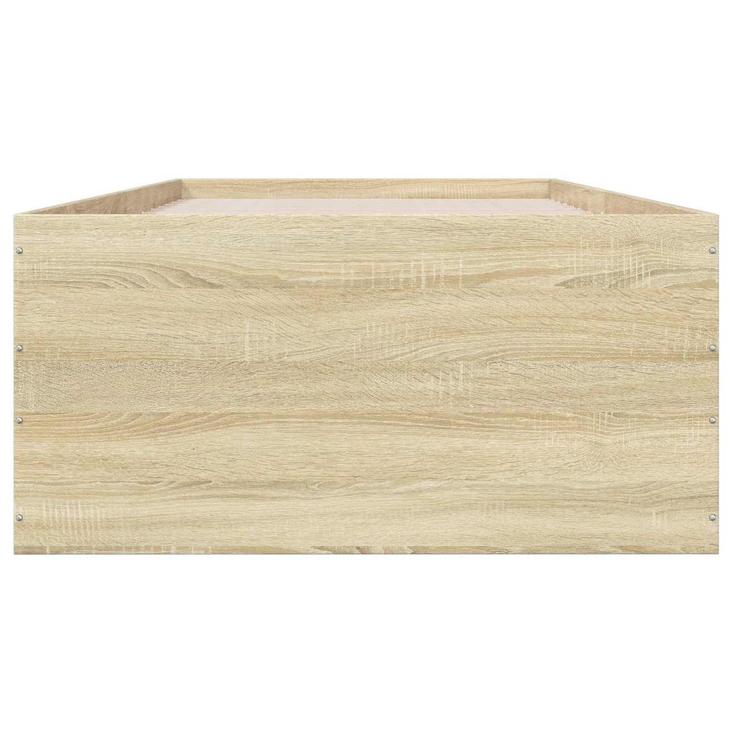 Floor Bed Frame Sonoma Oak 80 x 200 cm Engineered Wood