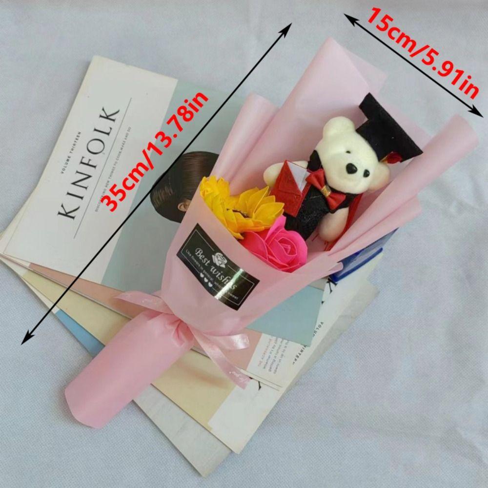 Plush Toy Graduation Bear Bouquet Stunning Cartoon Lovely Bear  Teacher's Day