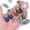 1 Stück Mond, Anhänger im Tribal-Stil, Naturstein, Tigerauge, Jade, Kristallstein Mode-Anhänger Charm Für Schmuckherstellung 26*52MM