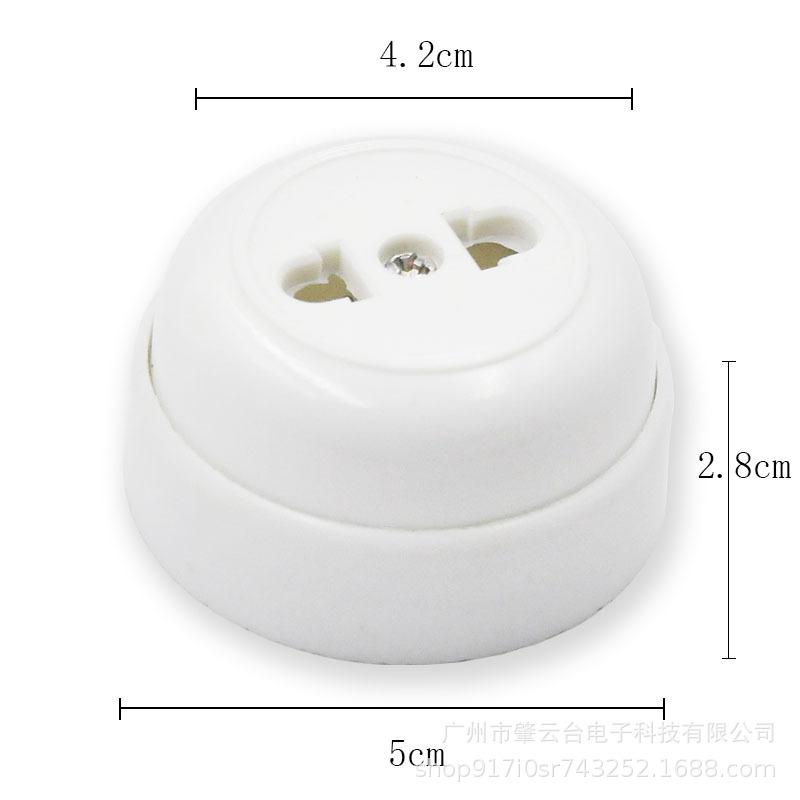 Socket Bakelite Retro Round Surface-mounted Socket 10a Two-pole Two-hole Dual-use Socket