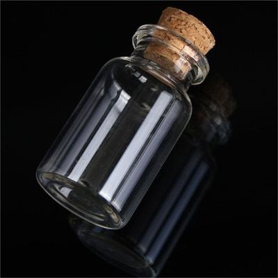 10ml Home Decoration High Temperature Resistance Containers Mini Messages Jar Mini Cork Stopper Glass Bottle Glass Craft