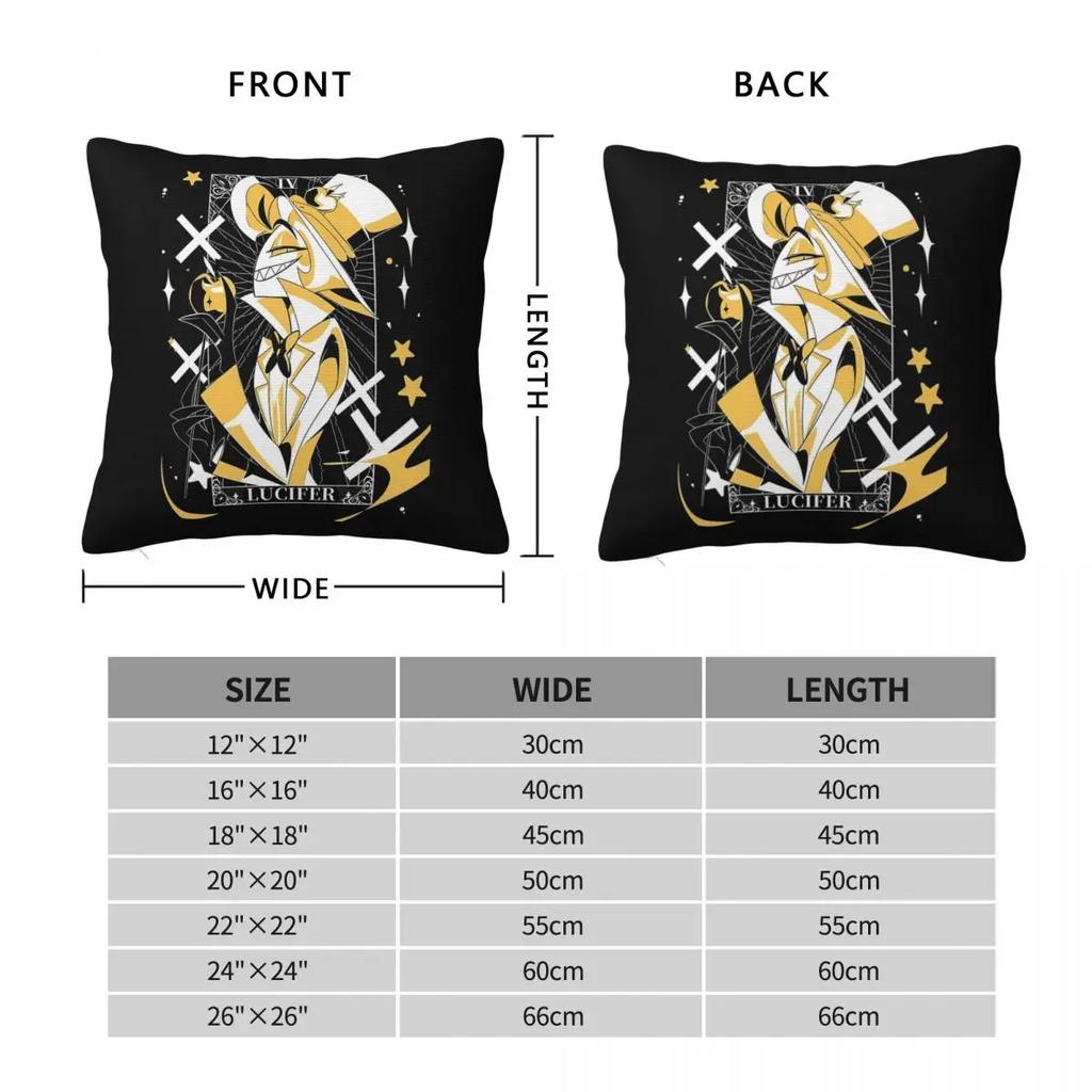 Lucifer Morningstar Hazbins Hotels Pillowcase Double-sided Printing Fabric Cushion Cover Decor Pillow Case Cover Home 4040cm