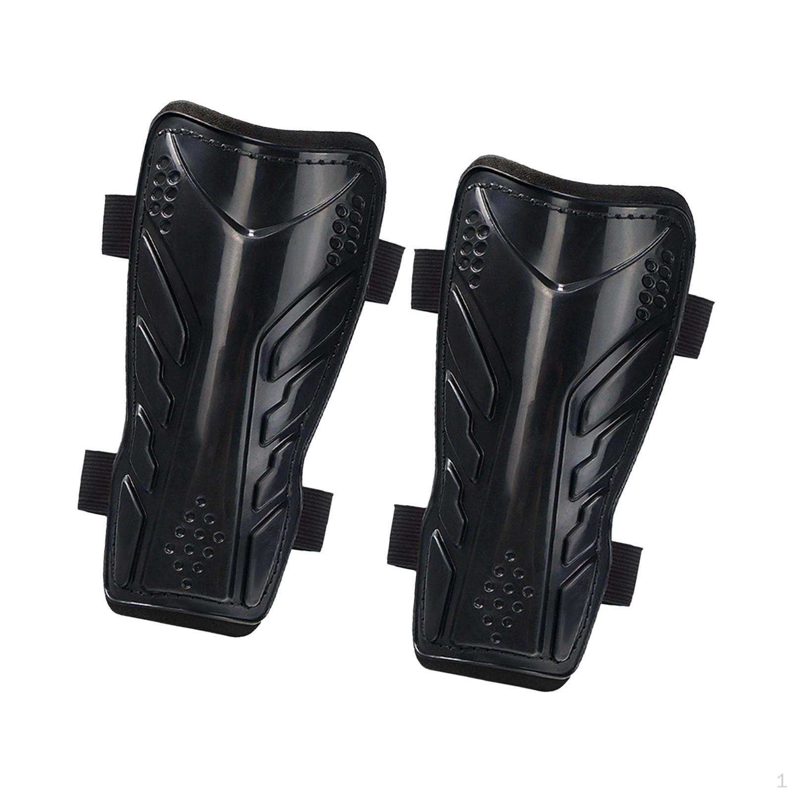 

1 Pair of Soccer Shin Guards, Football Straps, , Gear, Calf Sleeves, Guards for Basketball And чорний