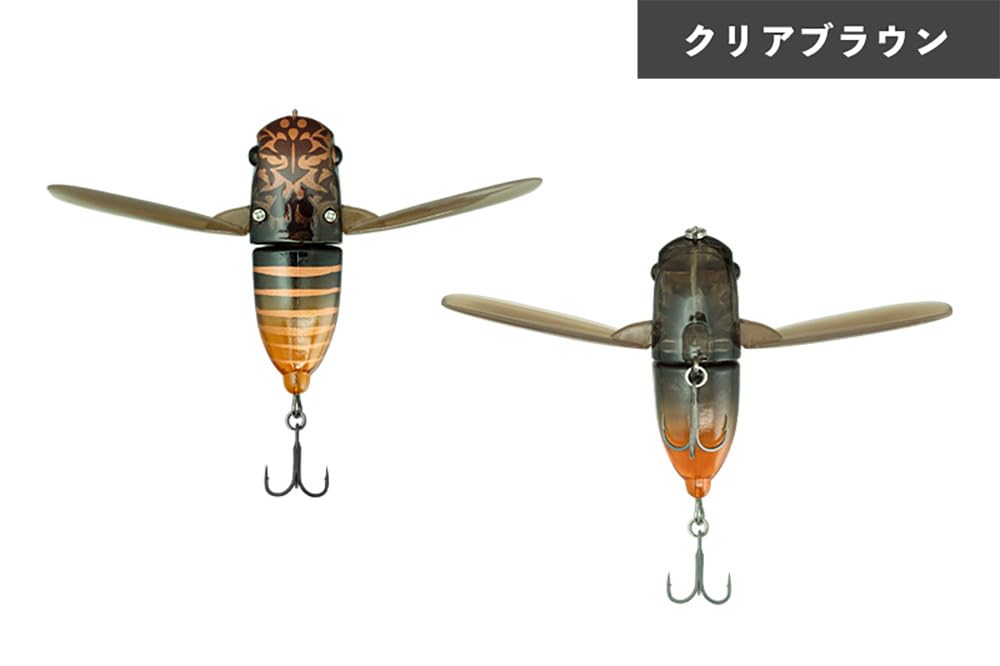 JACKALL SUISEN – Nojiri Haru-zemi (Spring Cicada) Floating Topwater Lure 43mm / 5g Soft Elastomer Wing Bait