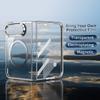 Magnetic Clear Transparent PC+TPU Phone Case For iPhone Ultra Fold 5G with Glass Film Protector Shockproof Back Cover