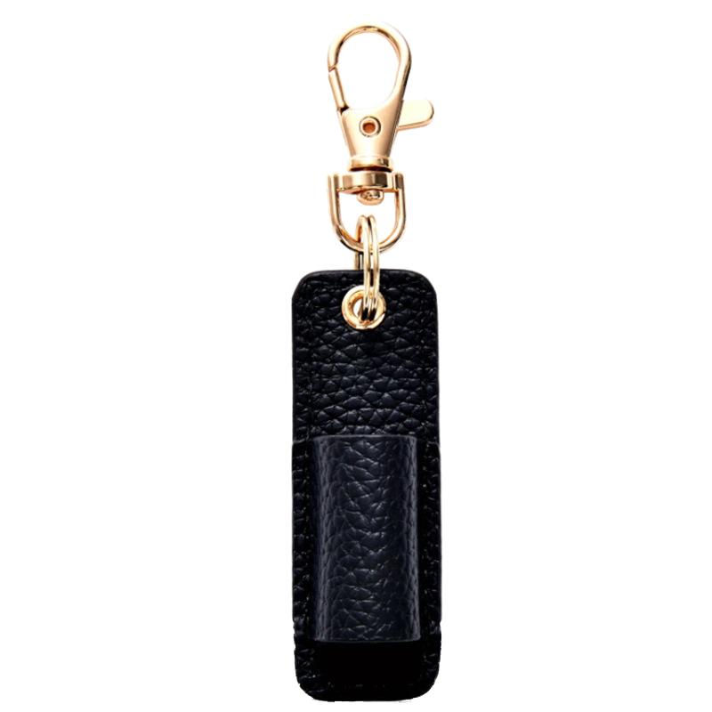 Portable Pu Leather Lanyard Pen Holder Necklace Style With Keychain Pen Case Pen Pouch Wear-Resistant Durable Pen Clip Key Chain