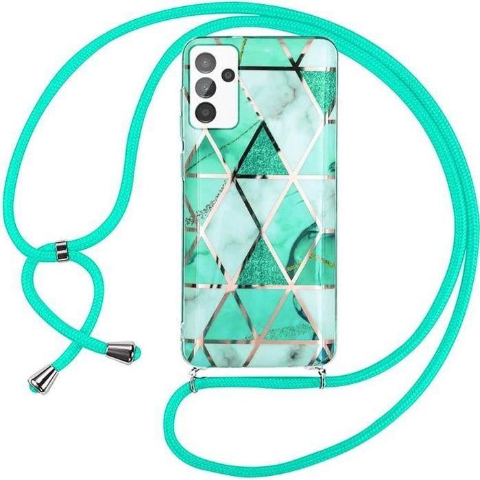 Coque de Protection - PROSHOP - pour Samsung Galaxy A04s/A13 5G - TPU - Anti-Rayure - Cordon Turquoise