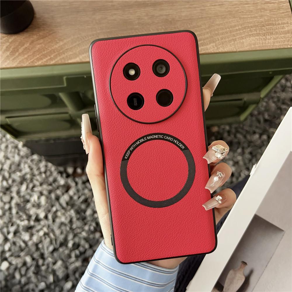 PU-Leder Kabelloses Laden Für Magnetische Hülle Für Honor X9C HonorX9C Magic7 Lite Magic7Lite G Weiche Rückabdeckung