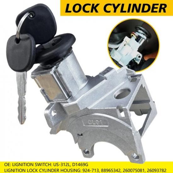 Ignition Lock Cylinder Switch &Housing for 03-07 Chevy Silverado GMC Sierra 1500