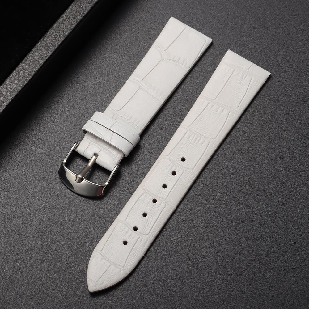 12mm 14mm 16mm 18mm 20mm 22mm Cowhide Watch Strap Universal Watchband for Women Men Solid Buckle Black Brown Watch Accessories