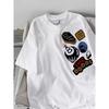 Summer Short Sleeve T T-shirt Men's English Graffiti Letter Printing Stylish T-shirt Cotton Fashion Brand Top