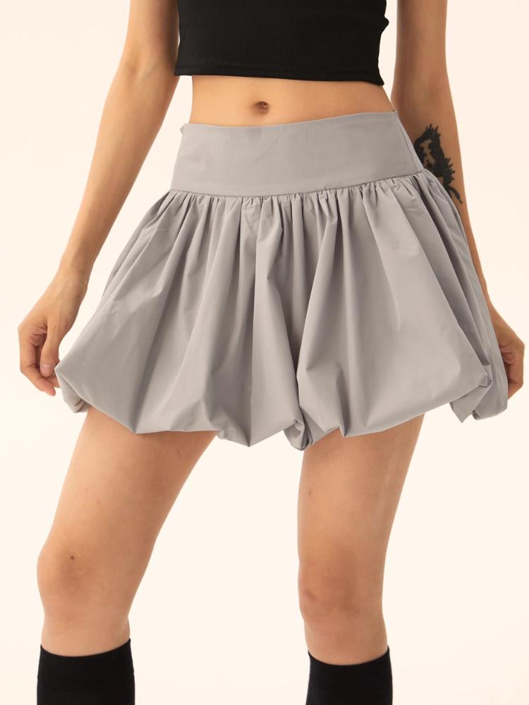 Černá Dámská Bublinková minisukně Retro Street Style Krátká sukně Tutu se středním elastickým pasem pro rekreační klubové oblečení