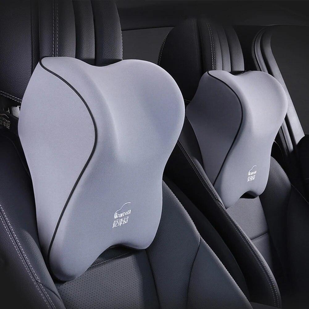 Car Seat Headrest Pillow Neck Lumbar Support Pillow For Car Travel Pillow Soft Seat Back Support Waist Pillow Car