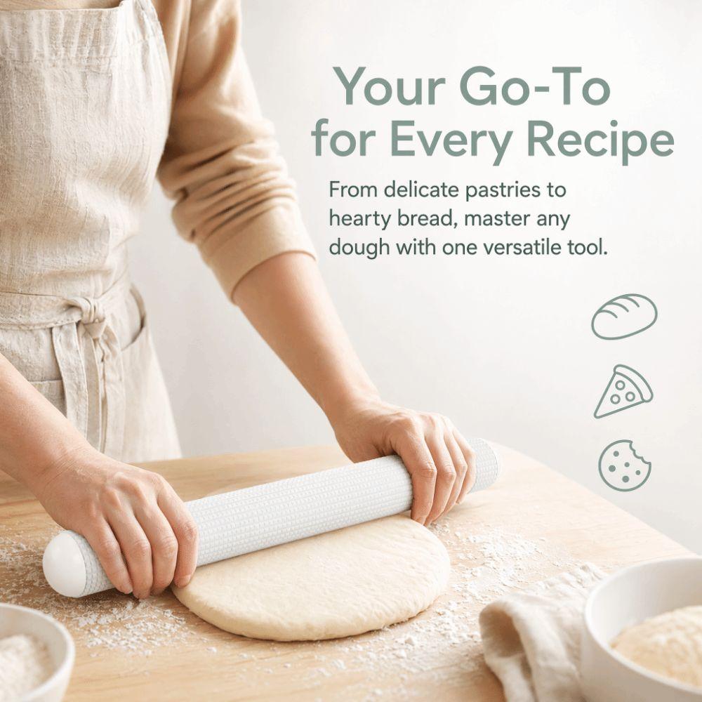 Embossed Non-Stick Rolling Pin Food Grade ABS Fondant Cake Roller Dumpling Wrappers