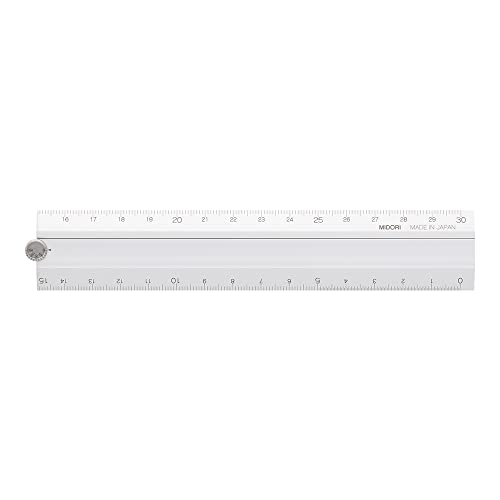 DESIGNPHIL MIDORI Linijka Aluminiowa Wielofunkcyjna 30cm Srebrna A 42285006