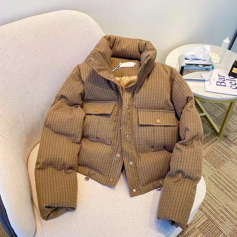 

Корейская мода парки зимнее пальто для женщин стоячий воротник короткая толстая хлопковая повседневная свободная куртка одежда верхняя новая верхняя одежда S