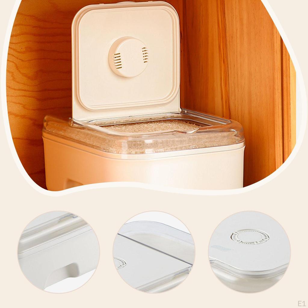 Rice Container Cereal Container,Organization,Multifunctional,Sealed Dispenser Rage Bin for