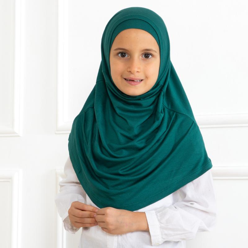Easy To Wear Hijab For Girls, Muslim Scarf for Kids, Instant Hijabs For Women, Viscose Children Scarves For Ramadan Eid