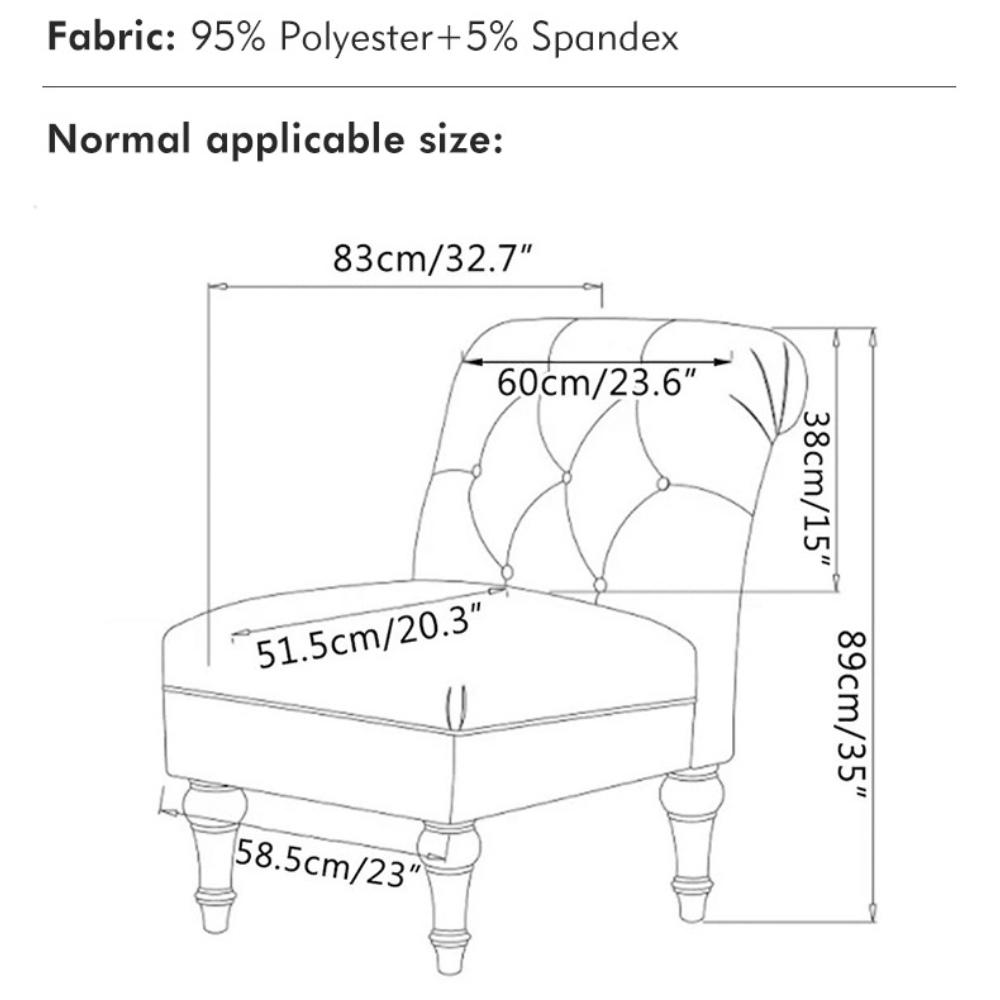 Elastic Cationic Thickened Fat Chair Cover Without Armrests Hotel Restaurant Coffee Shop Chair Chair Cover