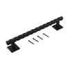 12 Inch Heavy Duty Barn Door Handle Unique Matte Black Rustic Design for Indoor and Outdoor Use Includes Installation Screws