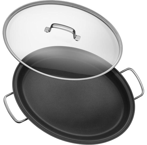WMF Frying Pan for Fish with Glass Lid 28 Cm (07.6150.6380)