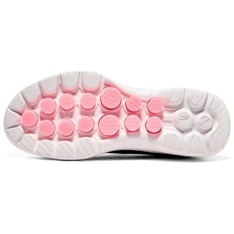 Skechers Go Walk 6 Slip-Ins Flash Technology Fabric Sport Minimalist Low-Top Lifestyle Casual Shoes Women Sneakers Black Pink 124626-BKPK
