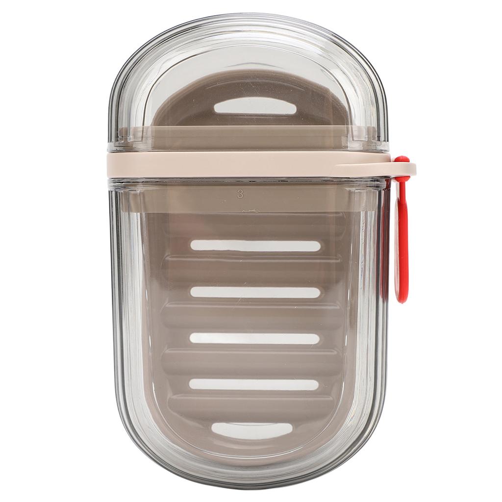 Travel Soap Case PET Leakproof Portable Soap Container with Lid Draining Tray for Traveling Camping Gym