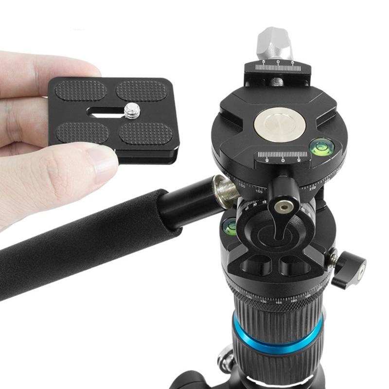 Double Panoramic Tripod Fluid Head Mini Pan Tilt Head Quick Release Plate and Handle For DSLR And Small Video Cameras