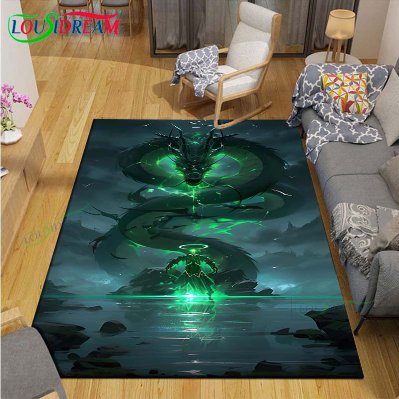 Hot Fashion Chinese Dragon Print Carpet Outdoor Rug Area Rug Non-slip Carpet Bedroom Decor Carpet for Room Gift