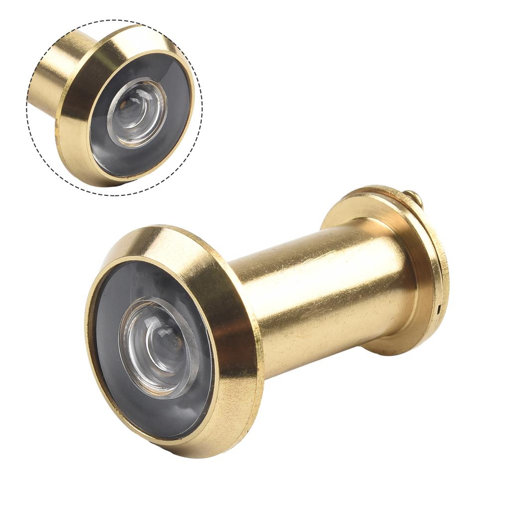 220 Degree Door Peephole Viewer Wide Angle Eye Sight Hole Glass Lens Cat Eye Wooden Door Anti-theft Door Mirror Dia16mm 50-70mm