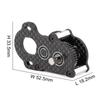 48P 29g Ultra-Light Portal Transmission Black Carbon Tiny Gearbox for 1/10 LCG Chassis Comp Builds Rigs