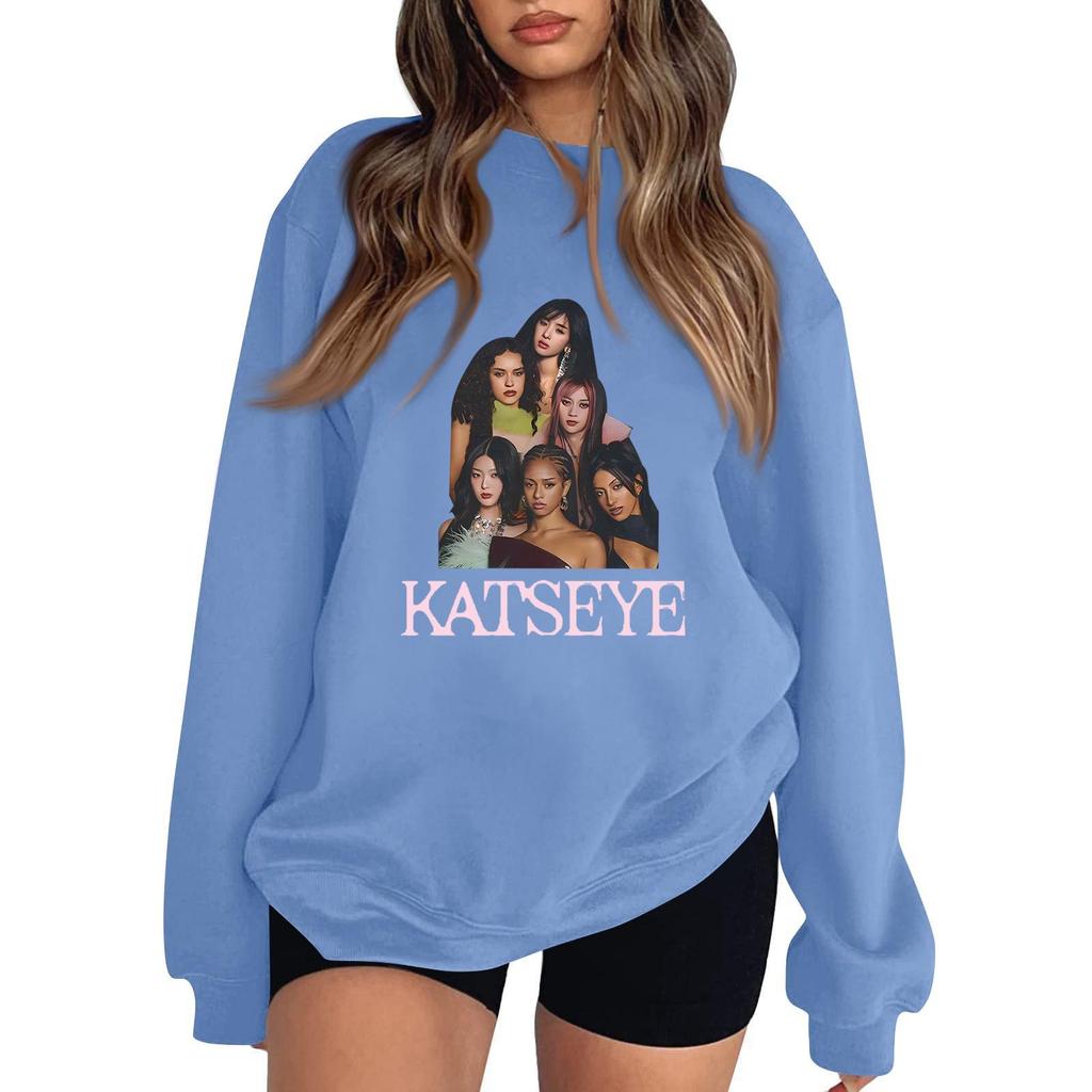 Women's Fashionable And Casual Long Sleeve Round Neck Printed Sweatshirt