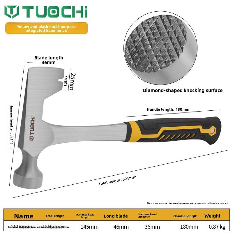 

Интегрированный многофункциональный топор-молоток, ледоруб для карьерных работ, горный молоток, бытовой металлический молоток с круглой головкой