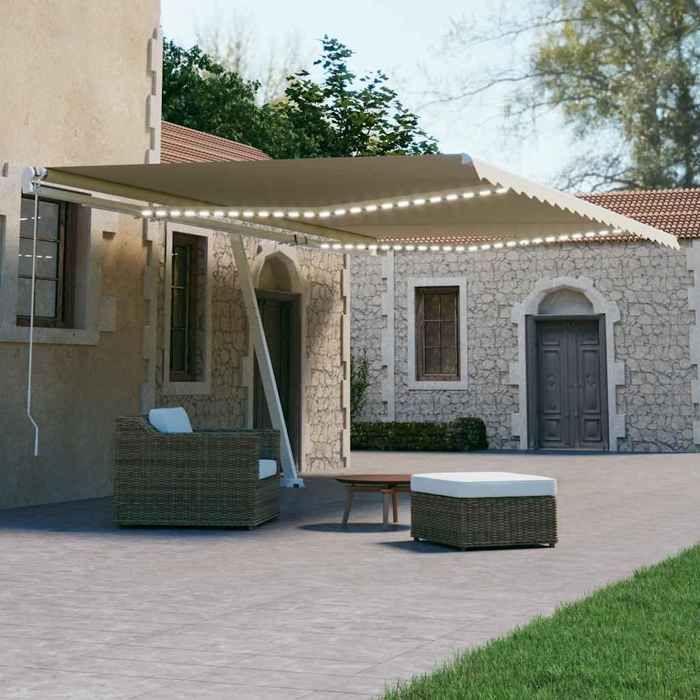 Auvent motorisé - VIDAXL - 600x300 cm - Résistant aux UV - Tissu en polyester - Aluminium léger