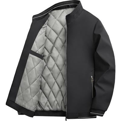 Jackets, Jackets, Men's Standing Collar, Autumn and Winter 2023 New Business and Leisure with Cotton Insulation for Men's Clothing