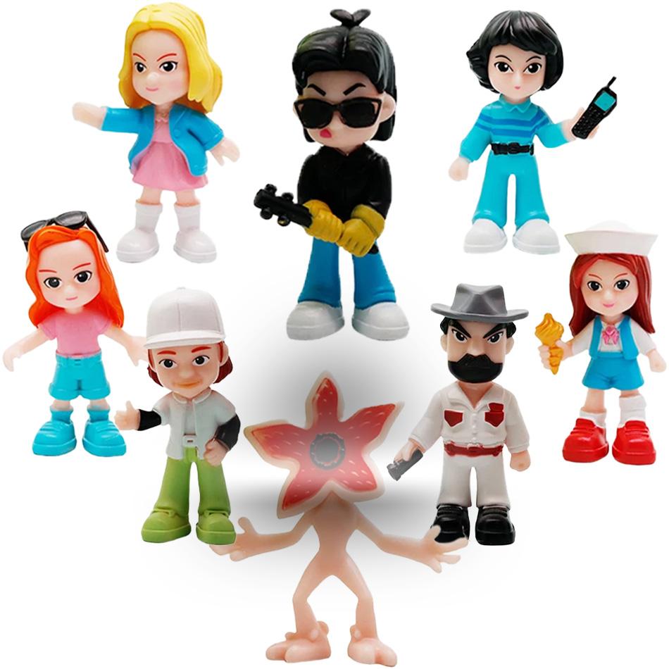 8Pcs/Set Strangers PVC Action Figure Cute Doll Collection Model Toys Halloween/Christmas Party Toy Gift
