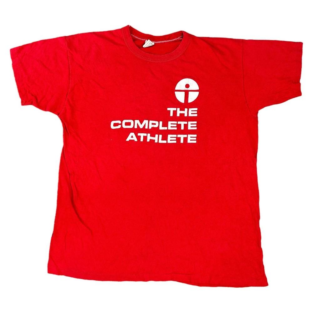 

Russell Athletic Single Stitch T-shirt 70S USA Graphic Print Red Mens L