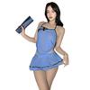 Beautiful lingerie women's style sexy belly pocket short skirt beautiful set mesh see-through clothing factory