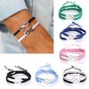 2 Pcs Adjustable Braided Ropes Figure 8 for Infinity Love Bracelets Couples Set