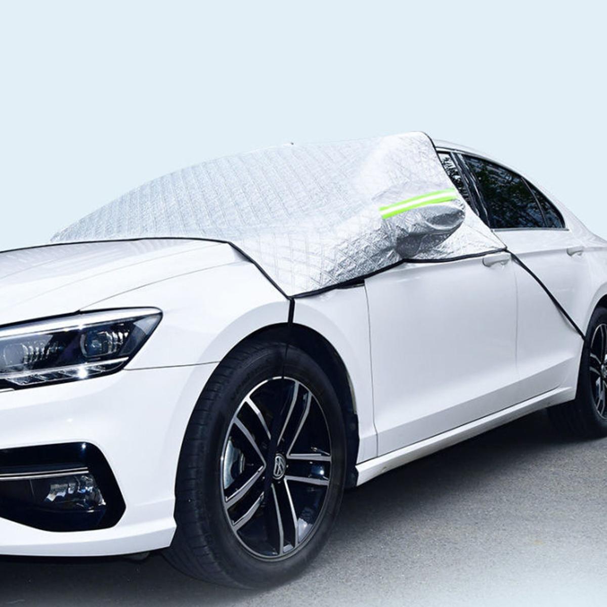 A -new size heat-insulating car sunshade for summer, front windshield sunshade, car heat-insulating sunshade, one set серебряный