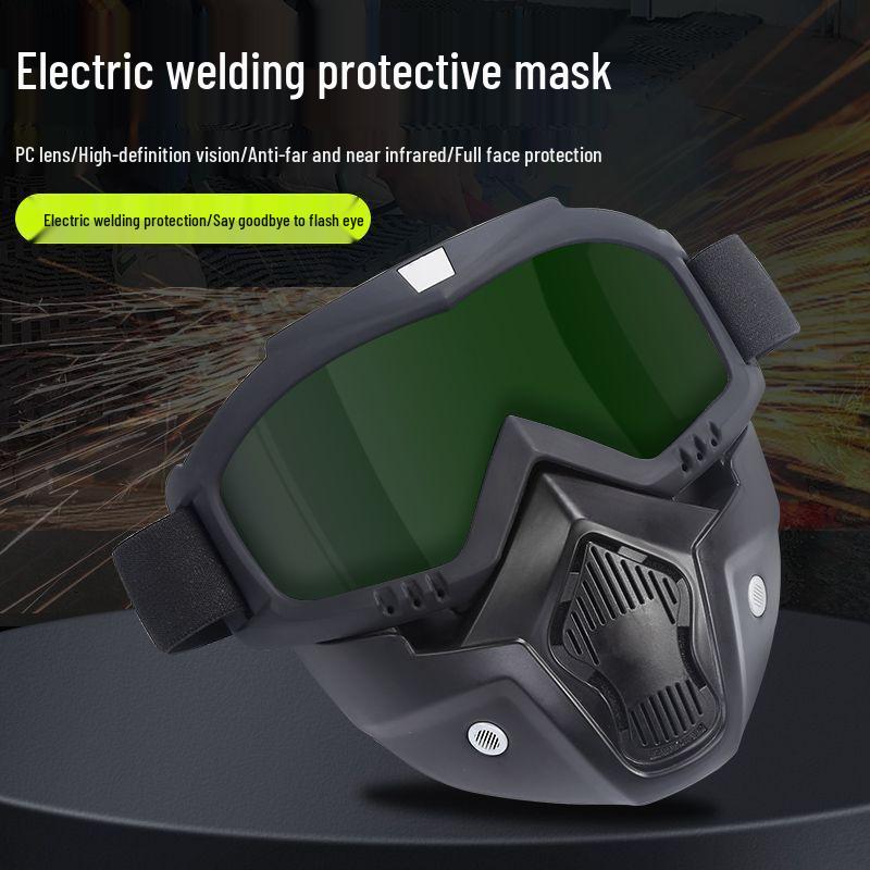 Electric Welding Protective Mask with Anti-Fog, Anti-Light, Anti-Arc, Eye Protection, Anti-Splash, Anti-UV Full Face and Goggles.